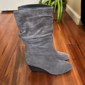 Alex Marie slouch suede wedge boots, size 6 1/2, like new
